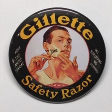 Gillette Safety Razor Shaving Advertising Mirror Vintage Style