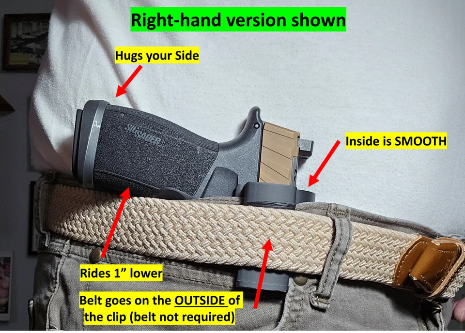 SIG SAUER P365 P365X P365XL P365 XMacro Funda en Cintura IWB Ocultar Llevar Foto 2 de 4