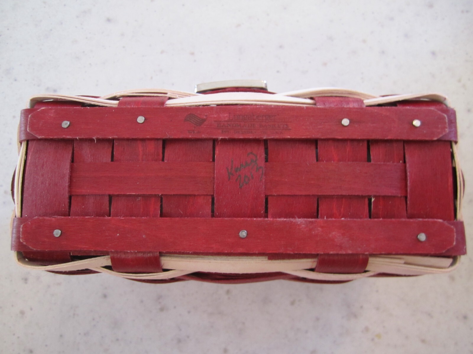 Longaberger Santa Belly Card Holder Basket and Protector eBay