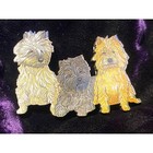 Pipsqueak Productions Cairn Terrier West Highland Yorkie Hand Made Pin 2" x 1 1/