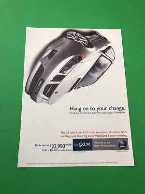 2005 SAAB 9-2X VINTAGE ORIGINAL PRINT AD ADVERTISEMENT PRINTED