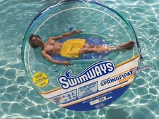 Swimways Spring Float Premium Suncatcher Pool Lounge Chair Blue Green