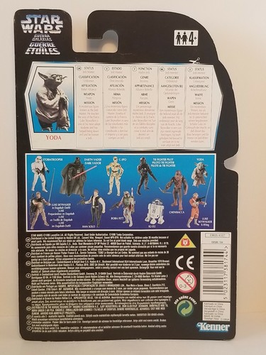 Kenner Star Wars Yoda Action Figure Toy Multi Lingual Packaging Vintage - Picture 5 of 7