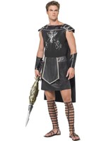 Fever Male Dark Gladiator Roman Costume, Chest 42-44, Fancy Dress Fever Male Dark Gladiator Roman Costume, Chest 42-44, Fancy Dress