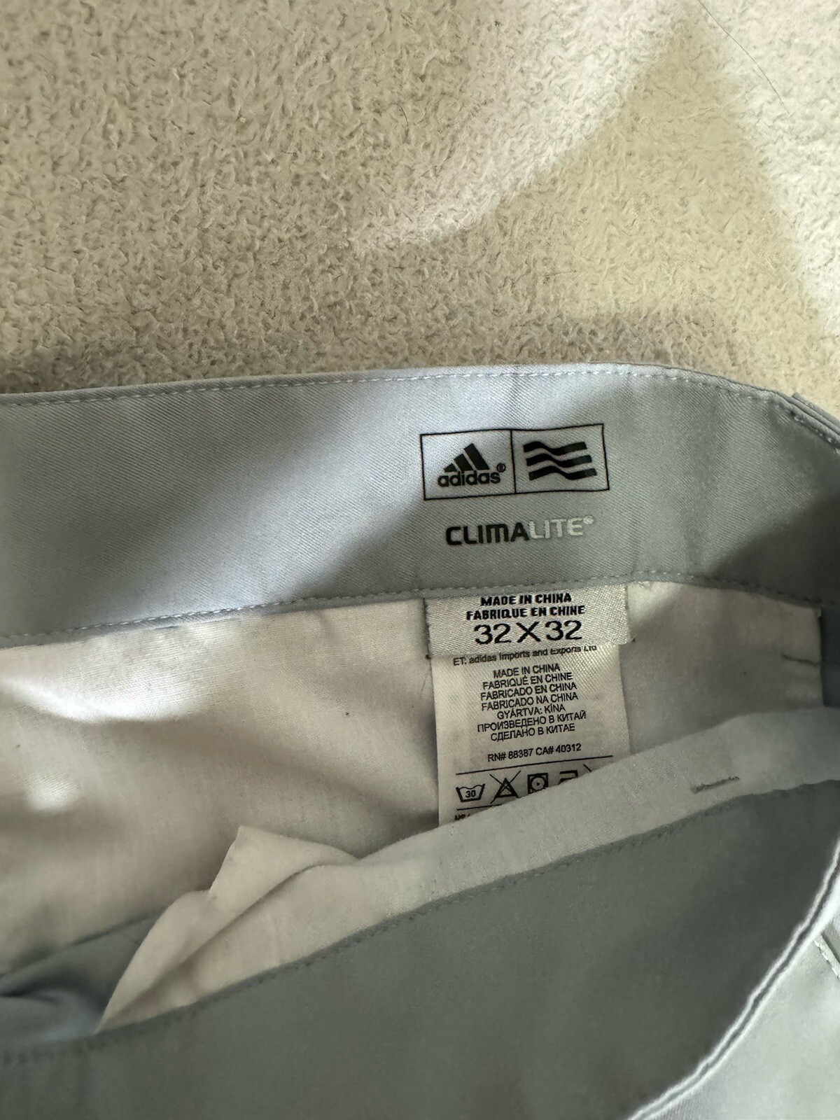 Adidas Climalite Grey Stretch Tech Golf Pants for Men 32x32