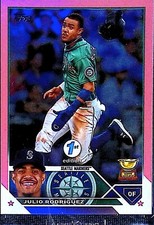 JULIO RODRIGUEZ 2023 Topps Series 1 1st Edition HOT PINK 07/10 Gold Cup 330 SSP