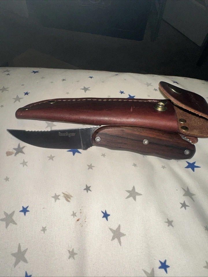 Cuchillos Kershaw diseñados por TomVeff Kaper con mango de madera Cocobolo - #2300 Japón Foto 2 de 3