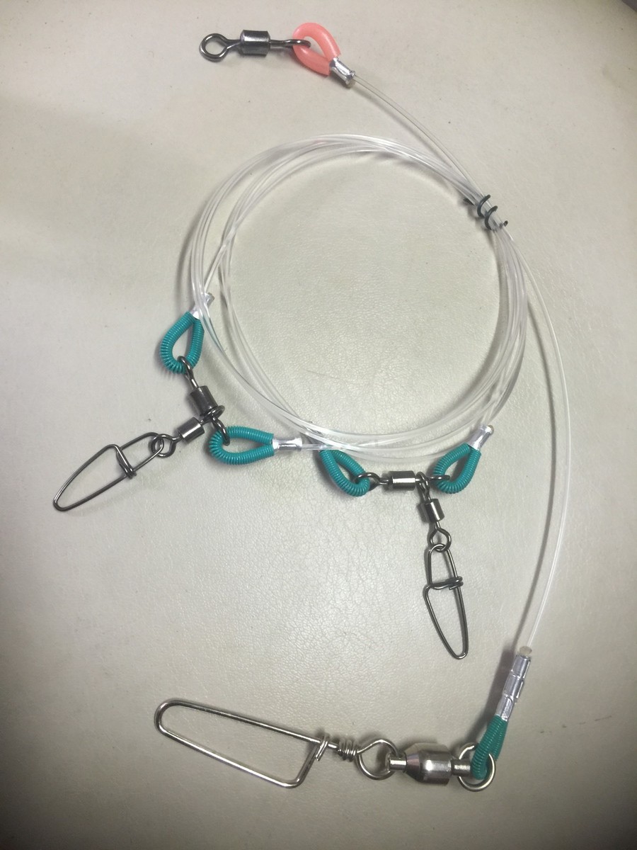 BEST BOTTOM BASHING 150LB TRACE DEEP SEA RIGS TWO DROPPERS