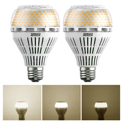 2PZ SANSI 27W Lampadine LED 4000lm 3000K Morbido Caldo Dimmerabile Luci a LED