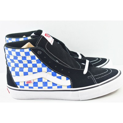 blue and black checkerboard vans
