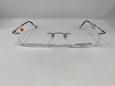 Signature Eyewear Eyeglasses Frames Velocity 54-21-140 Silver Rimless RD43