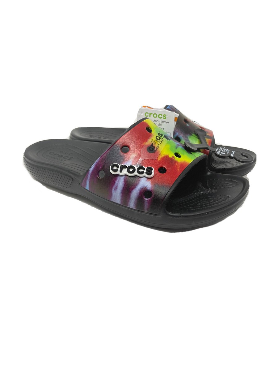 Crocs Classic Two‎ Strap Slide Shoes Mens Size 11 Green Tie Dye Comfort Sandals Crocs‎ Classic Two Strap Slide Shoes Mens Size 11 Green Tie  main image 2