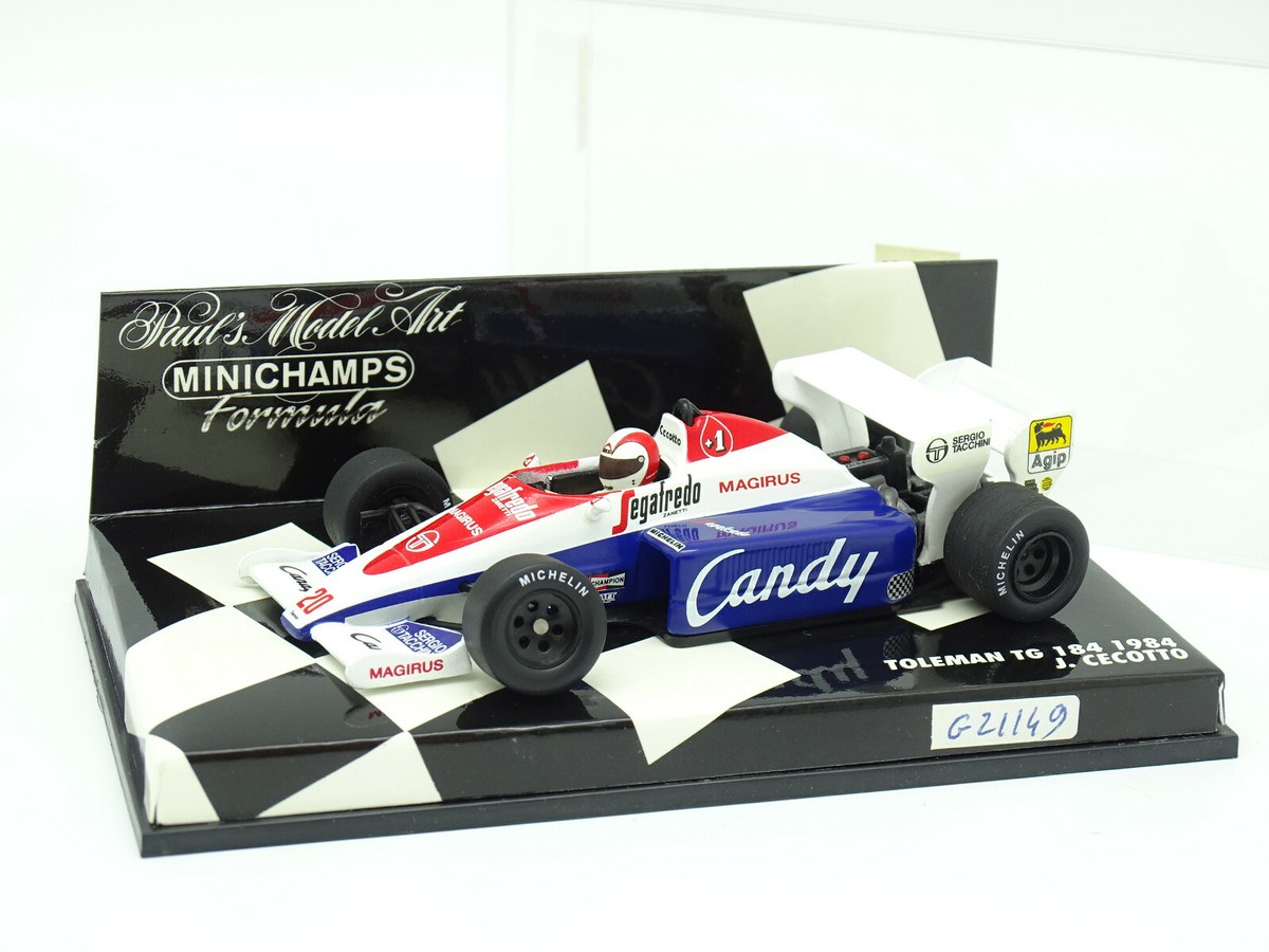 MINICHAMPS®1/43 Toleman HartTG184•1984 Minichamps 1/43 Toleman Hart TG184 J. Cecotto - 1984 Candy