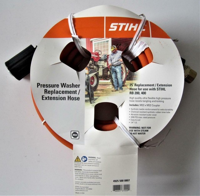 STIHL 25 FT Pressure Washer Replacement/extension Hose 4925 500 0807