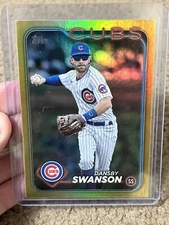 2024 Topps Series 1 Dansby Swanson #164 Gold Foil Parallel - Chicago Cubs