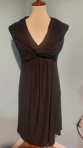 SCARLETT NITE SIZE 10 BLACK ROUCHED MIDDLE COCKTAIL DRESS - 第 1/1 張圖片