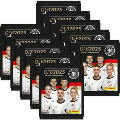 Pegatinas de fútbol Panini 125 años DFB - 10x bolsas de cromos 50 cromos de colección 2025