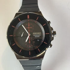 Seiko Neo Sport Men's Black Watch - Chronograph 100M