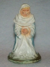 VINTAGE CHALK CHRISTMAS NATIVITY MANGER SCENE MARY FIGURINE