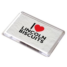 FRIDGE MAGNET - I Love Lincoln Biscuits - Novelty Food & Drink Gift