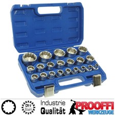 21-tlg Vielzahn Stecknuss Satz 8 - 36mm Innen 12-Kant 1/2" Steckschlüssel G13547