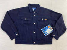 Vintage 90s Jordache Denim Jacket Women's Large Blue Trucker Biker Western Crop