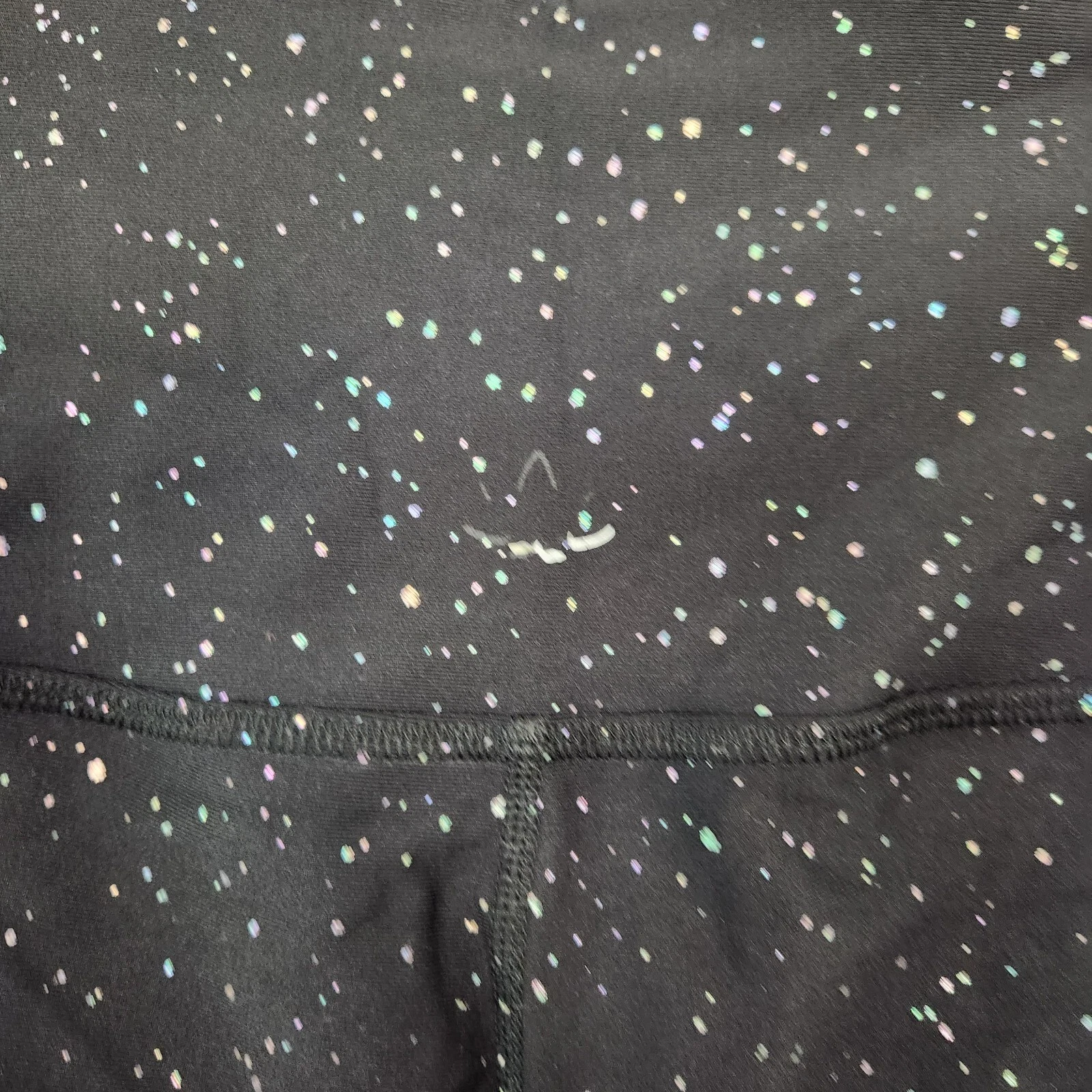 beyond-yoga alloy rainbow ombre high waisted speckled midi leggings