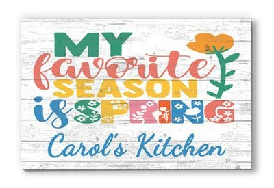 Customized Spring Wall Décor, Wood Farmhouse Seasonal Sign for Home Gift Idea