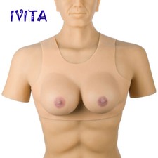 IVITA E Cup Vest Style Silicone Breasts Transgender Crossdresser Fake Boobs