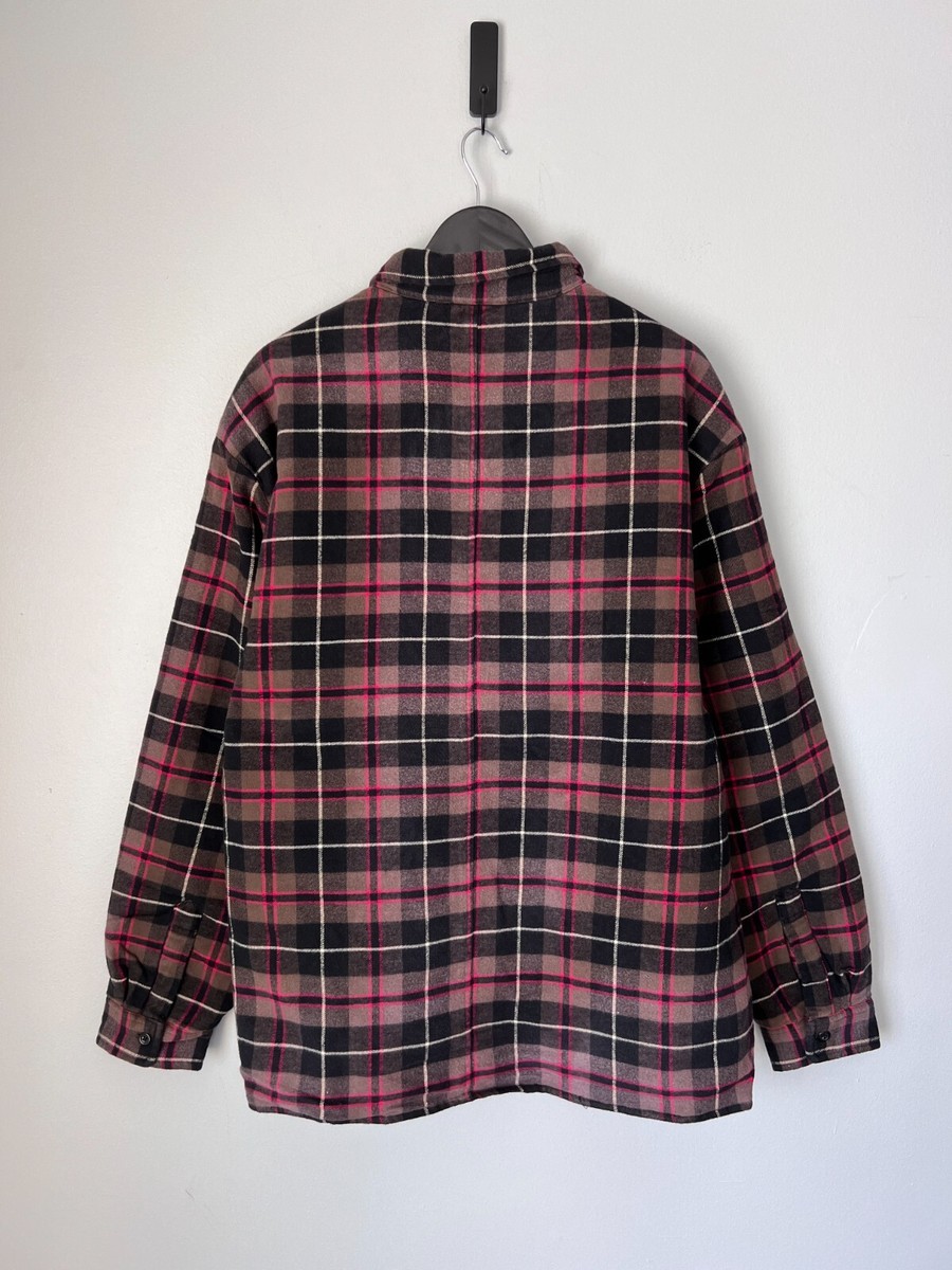 Supreme Quilted Button Up Flannel - Size Large - Grey - NEW | eBay