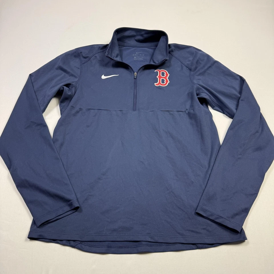 Boston Red Sox Pullover Mens Small Navy MLB Baseball Nike Dri-FIT Quarter Zip - Image 2 of 4