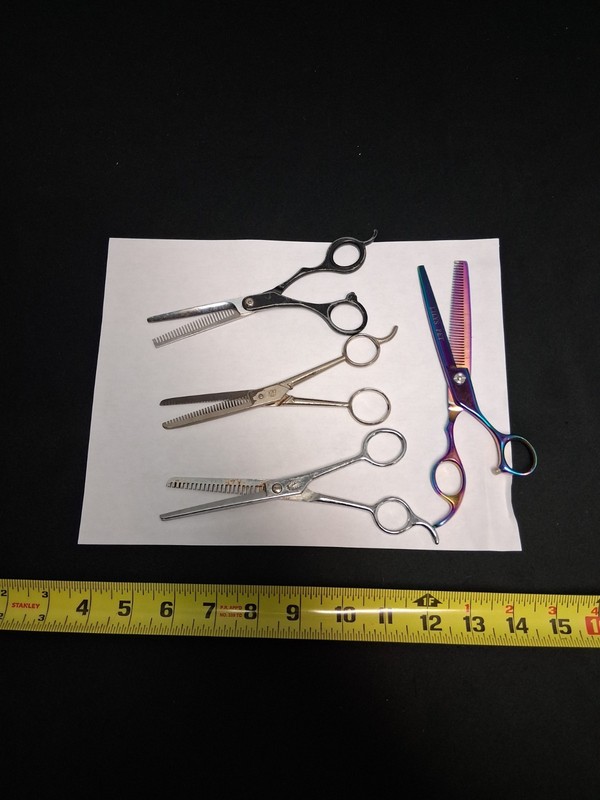Lot of 4 Dog Grooming Scissors Thinning Shears NICE!