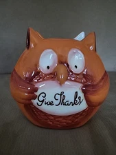 New "Give Thanks" Ceramic Napkin/Letter Holder  By Essential Home-Kmart.