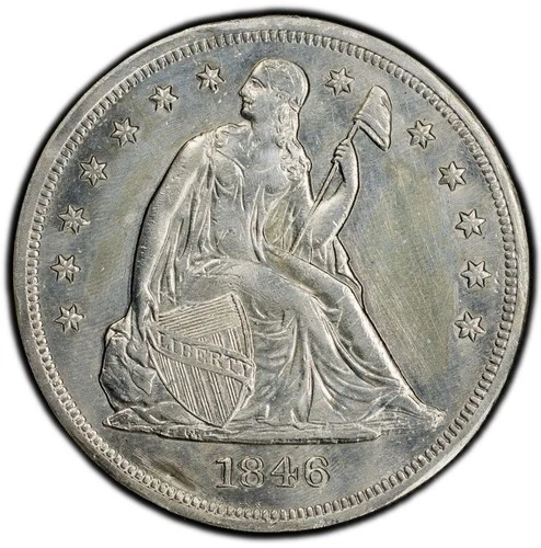 1846-P PCGS XF Details Seated Liberty Dollar U.S. $1 Type Silver Coin Extra Fine