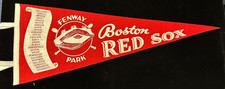 Vintage 1957 Boston Red Sox Fenway Park Felt Pennant