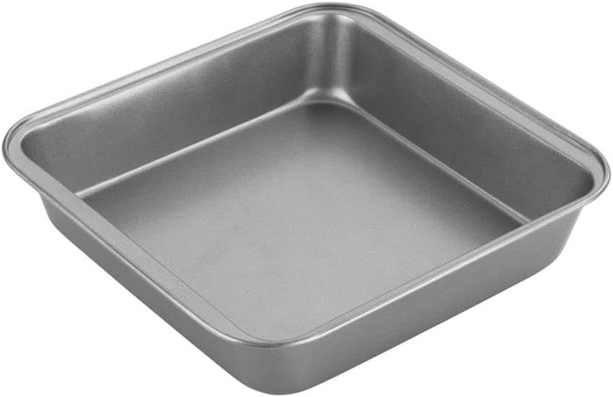 20Cm Non-Stick Square Cake Tin, Carbon Steel Cake Pan with Even Heat Distributio