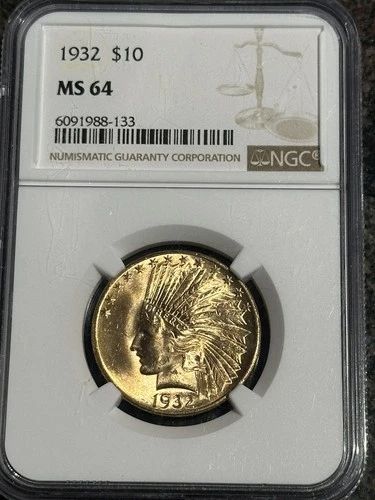 1932 Indian Head 10 Gold Eagle MS 64