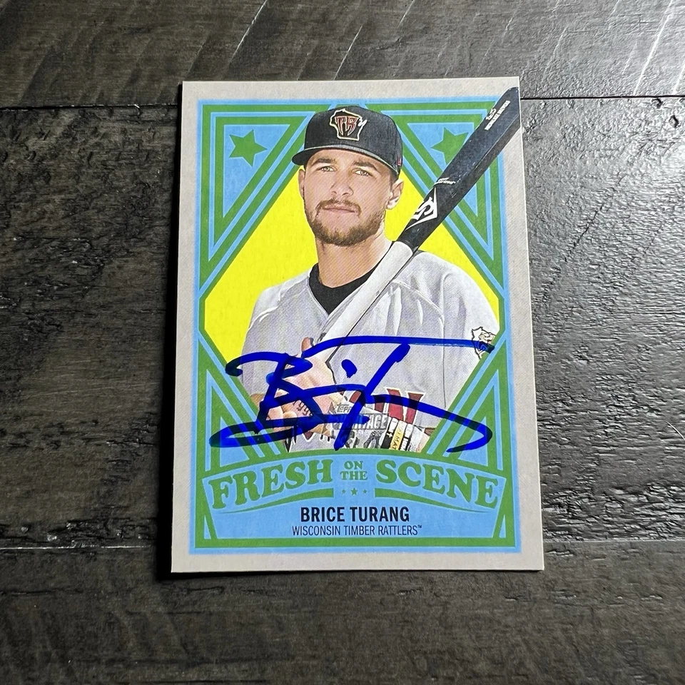 Brice Turang Signed IP Auto 2019 Topps Heritage Minor League Fresh on the Scene - Image 2 of 4
