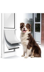 Dog Door for Sliding Glass Door Magnetic 3 Flap Extreme Weather Large