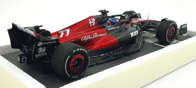 Minichamps 1/18 Scale 117 230177 Alfa Romeo F1 Kick C43 Australian GP 2023 #77 - Image 2 of 4