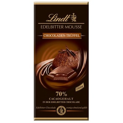 (34,27 /1kg) Lindt Edelbitter Mousse Chocoladen-Trüffel, Schokolade, 150g Tafel