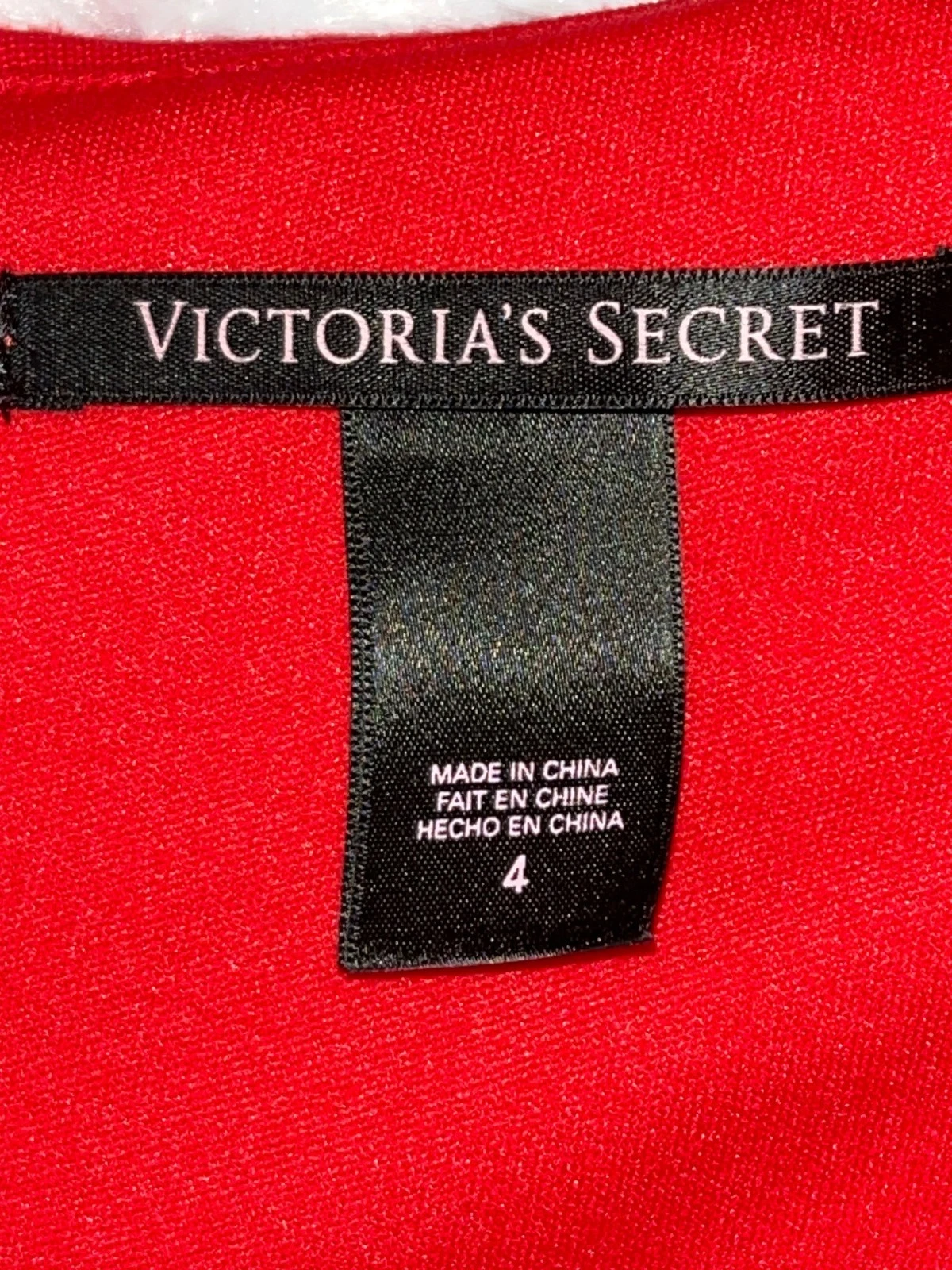 UNDERCOVER Abito tubino Victorias Secret rosso manica ad aletta taglia 4 elasticizzato