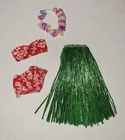 Mattel Vintage Barbie In Hawaii #1605 Grass Skirt, Red 2-Piece Swimsuit, Lei