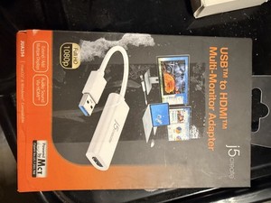 J5create  USB to HDMI 1080p HD Multi-Monitor Adapter For Windows & Mac #JUA254