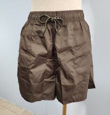 Arket 1042326-001 Mens Dark Green Ripstop Polyester Swim Shorts Size XL New