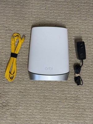 NETGEAR Orbi RBR750 Tri-Band Wireless Mesh WiFi 6 Router with/Cables