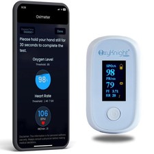 Bluetooth Fingertip Pulse Oximeter - Measures Oxygen Level, Pulse Rate & Resp...