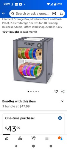 20 Filament Storage Box Moisture Hygrometer-Dust-Proof 2-Tier Storage Shelves 3D - Afbeelding 2 van 7