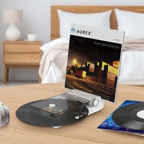 AUREX AX-RP10(W) Bluetooth Record Player 33/45 RPM USB Rechargeable Compact - Picture 17 of 17
