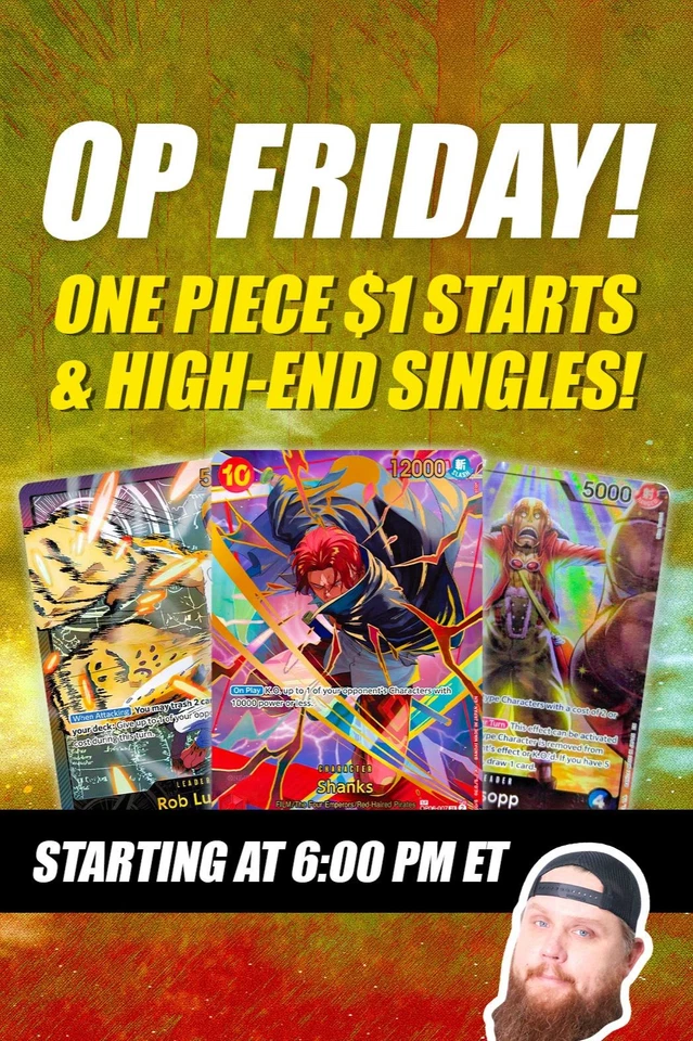 OP Friday! One Piece $1 Starts & High-End Singles Auctions!
